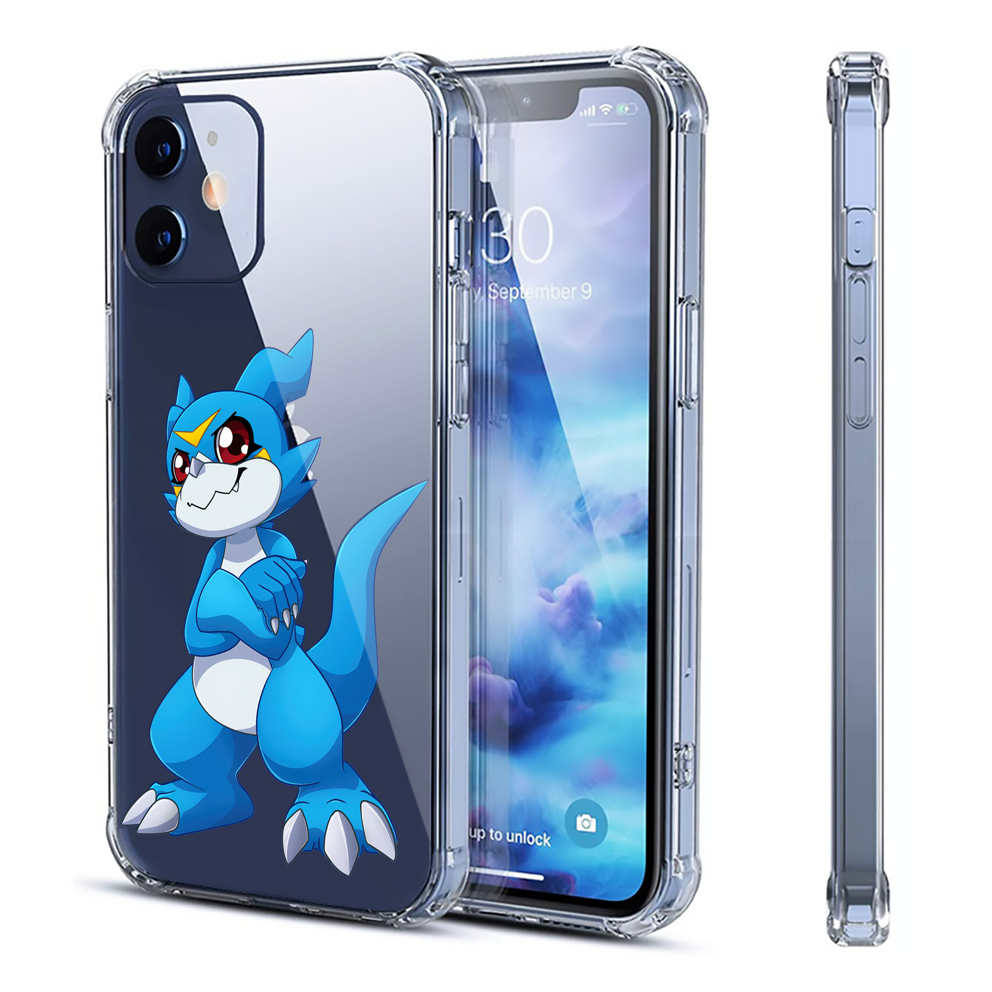 （画像用） Digimon デジタルモンスター/デジモン 【iPhone 12シリーズ対応】透明スマホケース（クリアソフトケース）